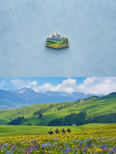 Enamel Magnet vs Alpine Landscape Comparison