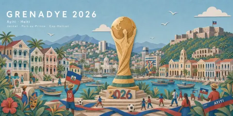 Haiti World Cup Poster Illustration
