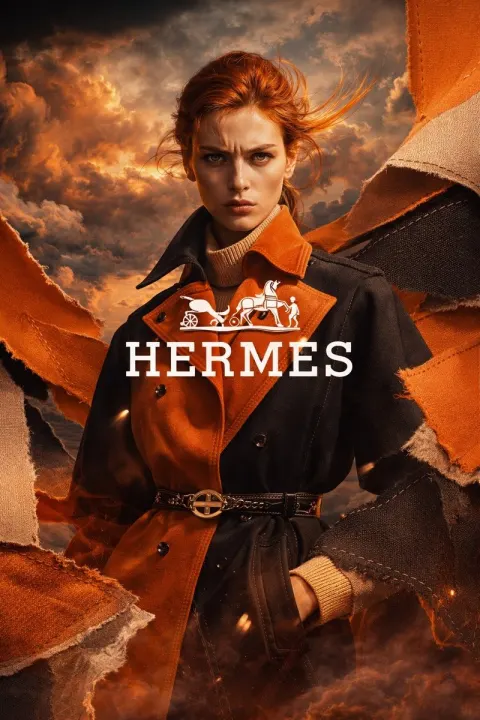Stormy Sunset Luxury Trench Campaign