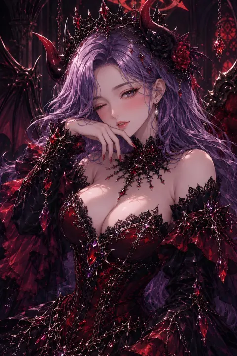 Gothic Demon Queen Throne Room