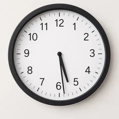 Minimalist Analog Wall Clock Photo