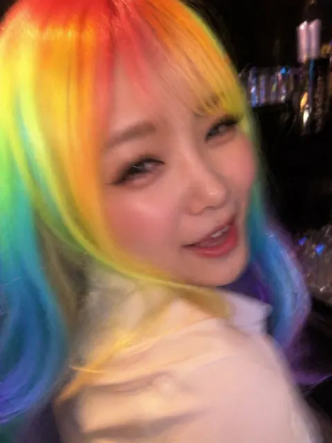 Nightclub Rainbow Hair Snapshot