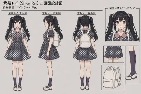 Anime Character Reference Sheet