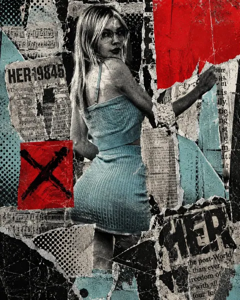 Dark Pop Art Digital Collage