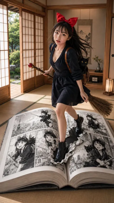 Witch Girl Steps Into Manga World
