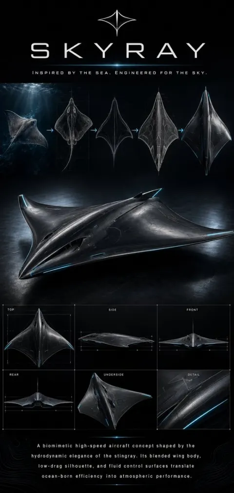 Biomimetic Aircraft Concept Poster