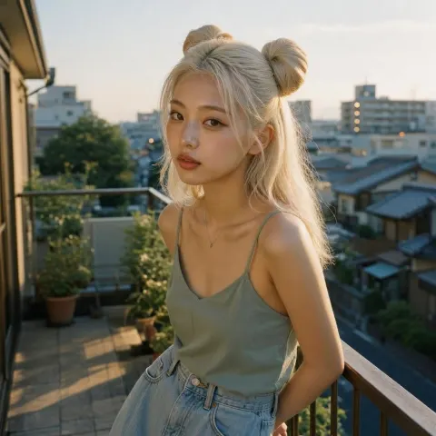 Golden Hour Balcony Portrait