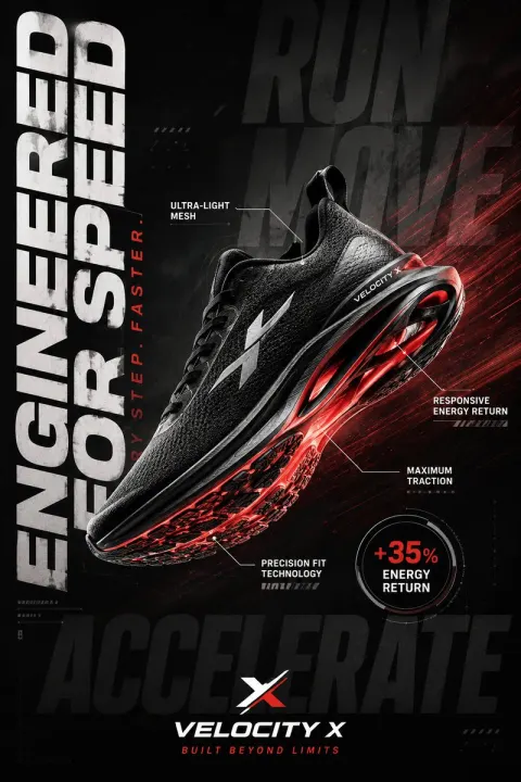 Engineered Speed Sneaker Poster