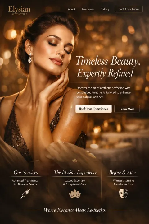 Luxury Aesthetics Clinic Landing Page