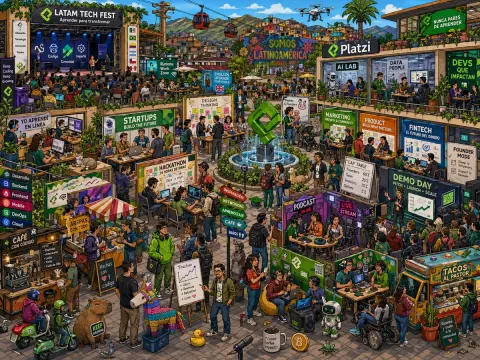 LATAM Tech Fest Isometric Poster