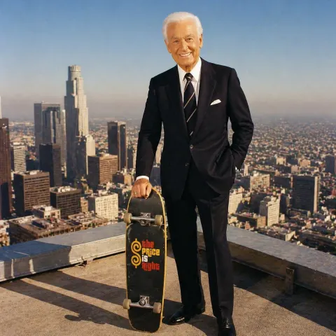 Skateboarding Suit Stunt On Skyscraper