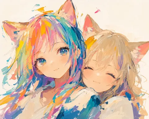 Hand-Drawn Cat-Eared Girl Illustration