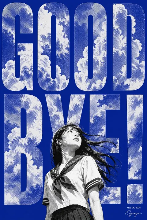 Manga Girl Farewell Poster Art