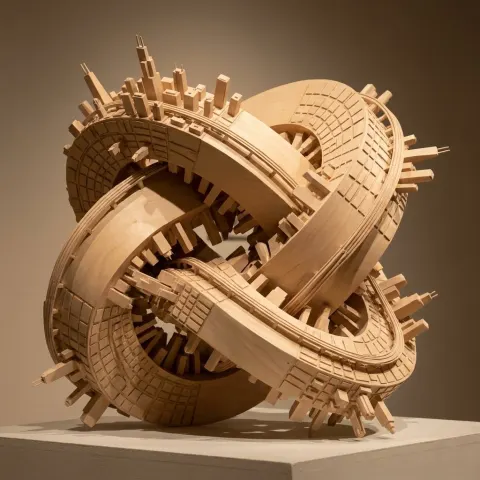 Impossible City Knot Sculpture