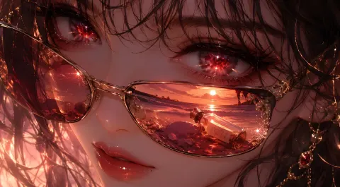 Crimson Eyes Sunset Lens