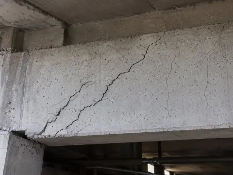 Concrete Beam Shear Cracking Inspection