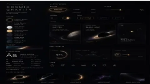 Deep Space Glass UI Design