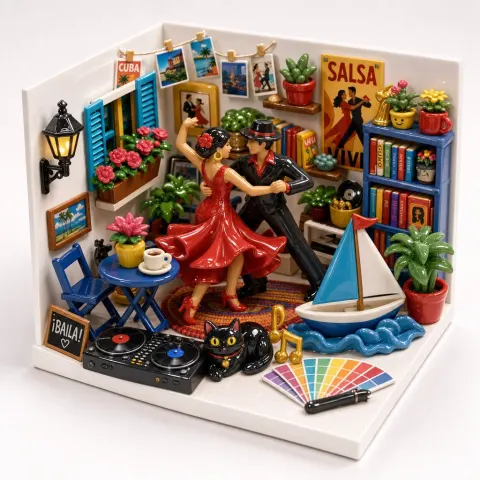 Glossy Miniature Salsa Diorama