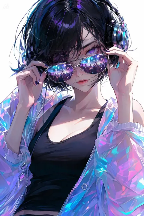 Cyberpunk Anime Girl Portrait