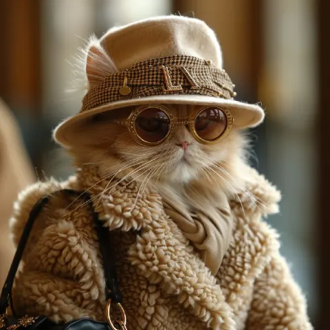 Cats in Classic Chanel Outfits Walking the Runway