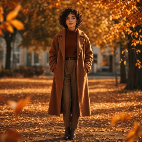 Cinematic Autumn Anonymous Fashion Portrait
