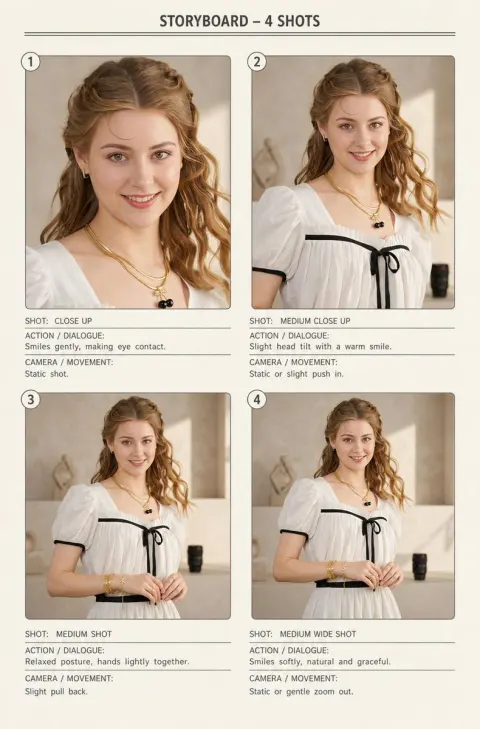 Fashion Storyboard Four Shots