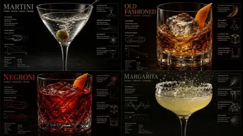 Luxury Cocktail Fluid Dynamics Poster