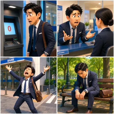 Zero Balance Despair Storyboard Collage