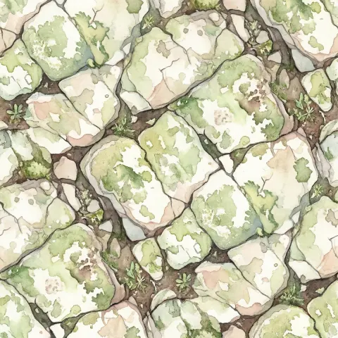 Vintage Stone Garden Path Pattern