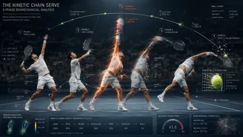 Tennis Serve Kinetic Stroboscopic Analysis