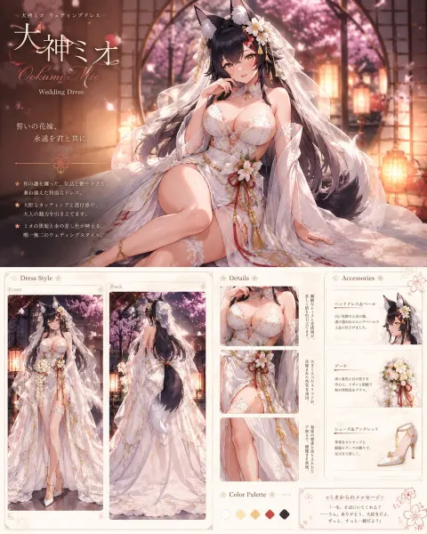 Wolf Bride Wedding Design Sheet