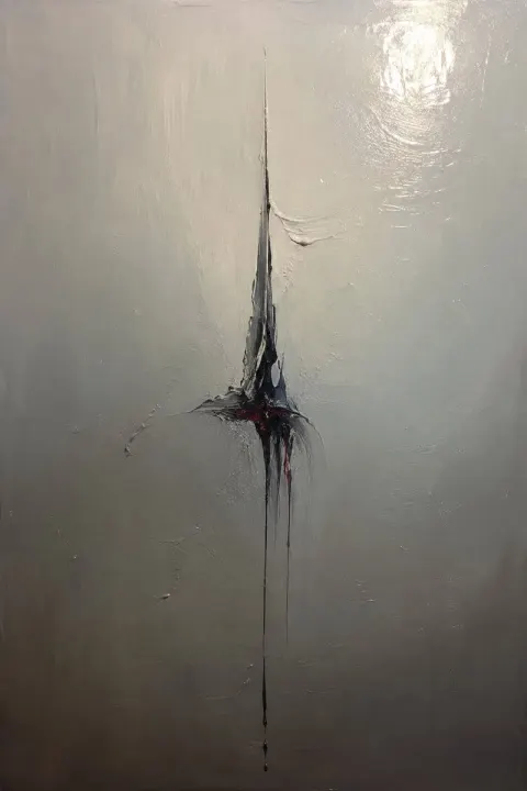 Minimal Abstract Glossy Oil Art