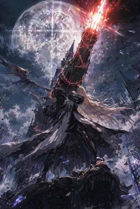 Dark Fantasy Gothic Warrior Anime Art