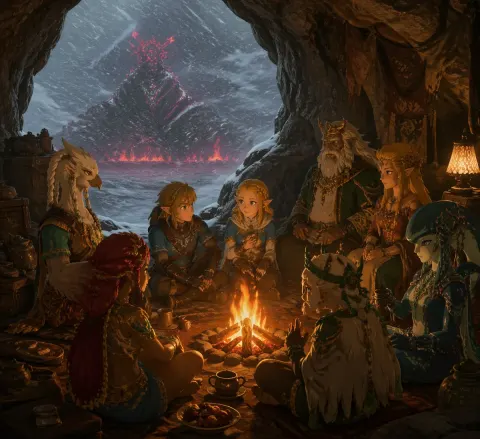Blizzard Cave Fellowship by Firelight