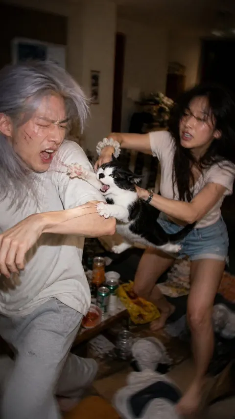 Chaotic Apartment Cat Fiasco Flash Snap