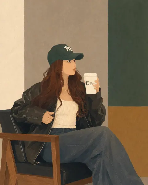 Minimalist Coffeehouse Illustration