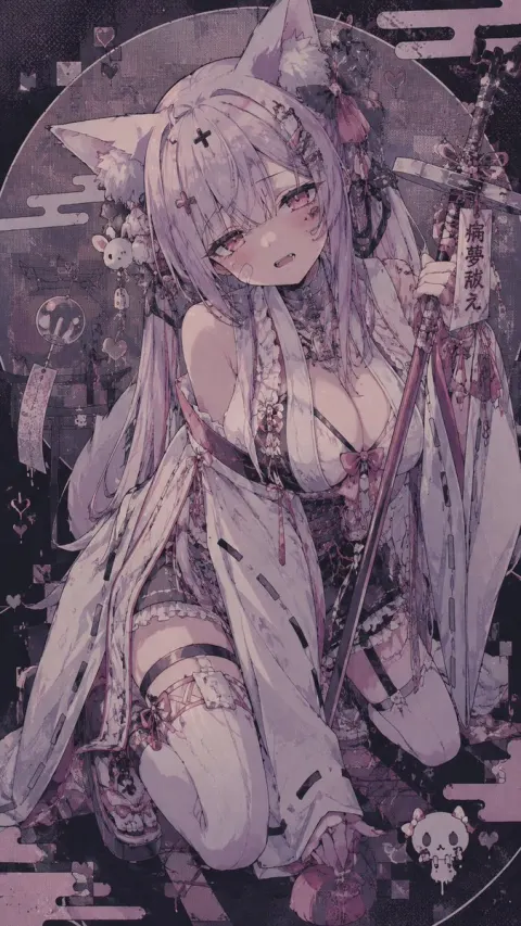 Gothic Fox Shrine Maiden