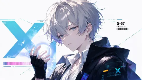 Futuristic Anime Boy Key Visual