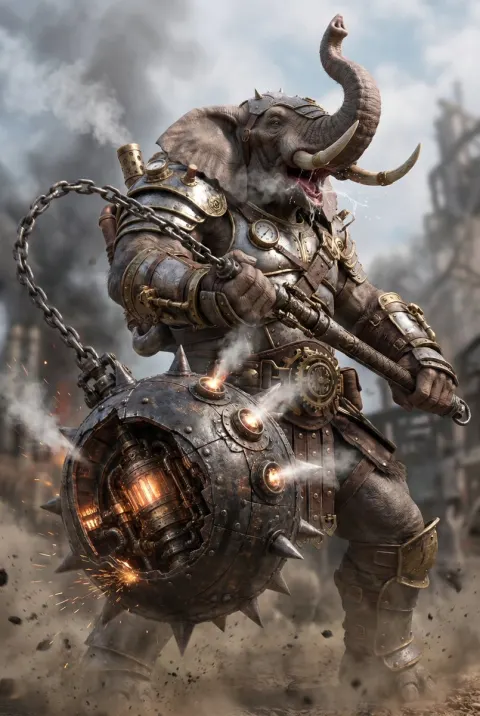 Steampunk Elephant Berserker
