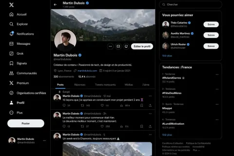 Dark Mode Twitter UI Mockup