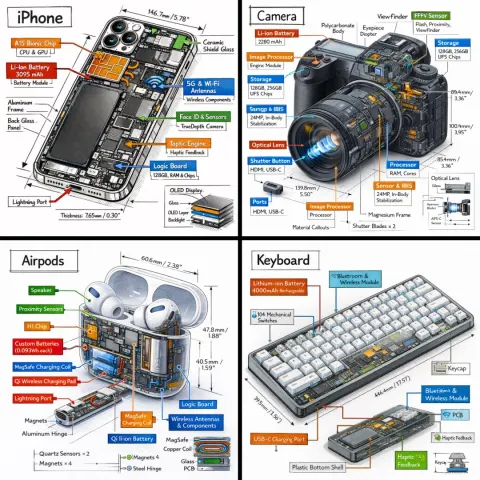 3D Technical Infographic Render
