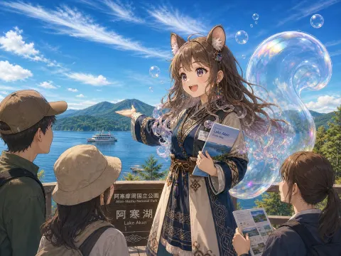 Magical Anime Tour Guide Illustration