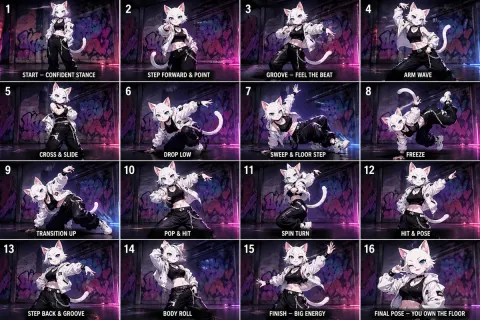 White Cat Street Dancer Anime Grid