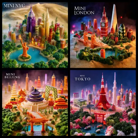 Edible Miniature City Wonders