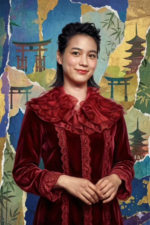 Crimson Velvet Japanese Muse