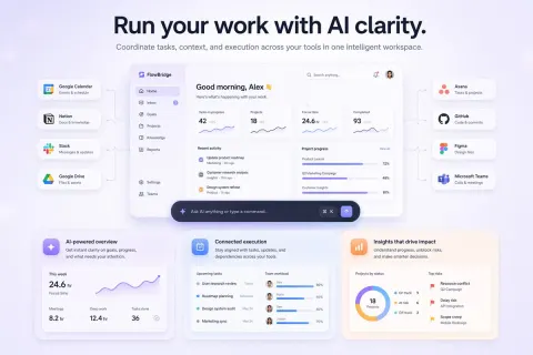 AI Workspace Dashboard Hero