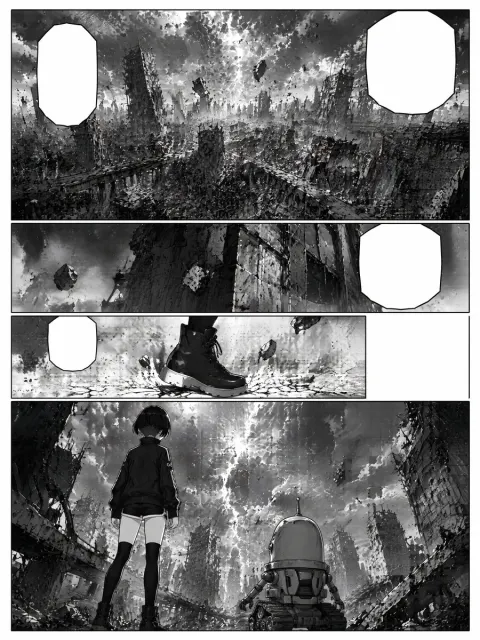Ruins Girl and Robot