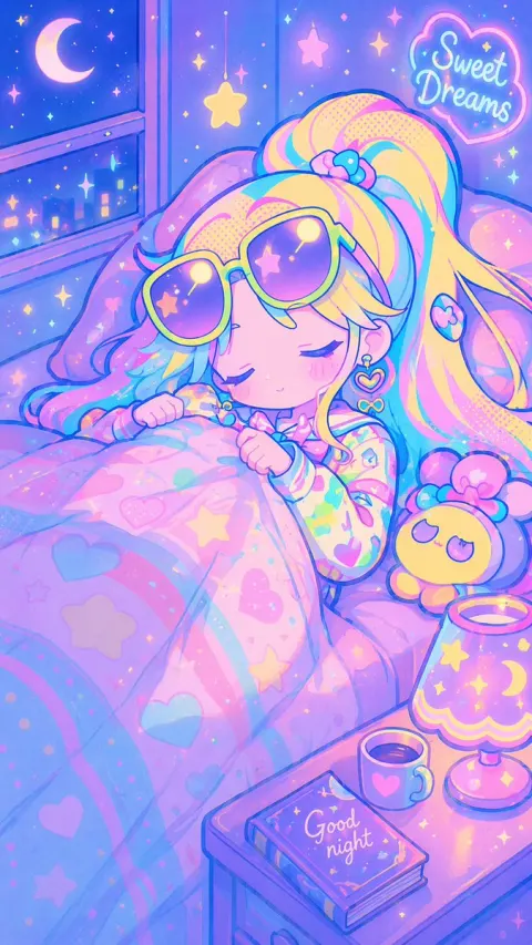Neon Pastel Dream Girl