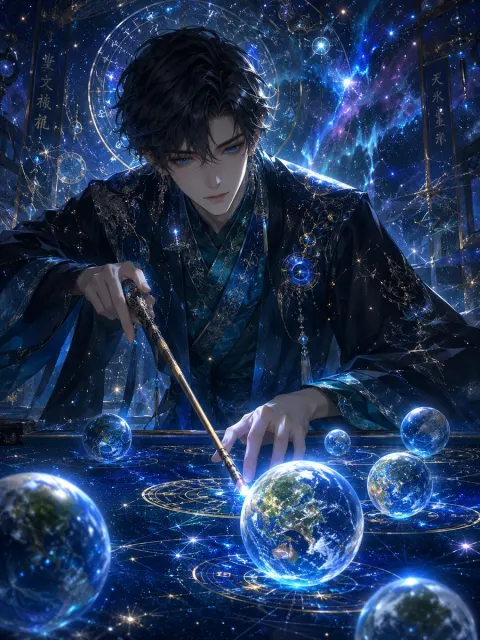 Celestial Astrologer's Cosmic Ritual