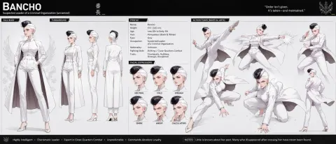 Yakuza Boss Lady Character Sheet